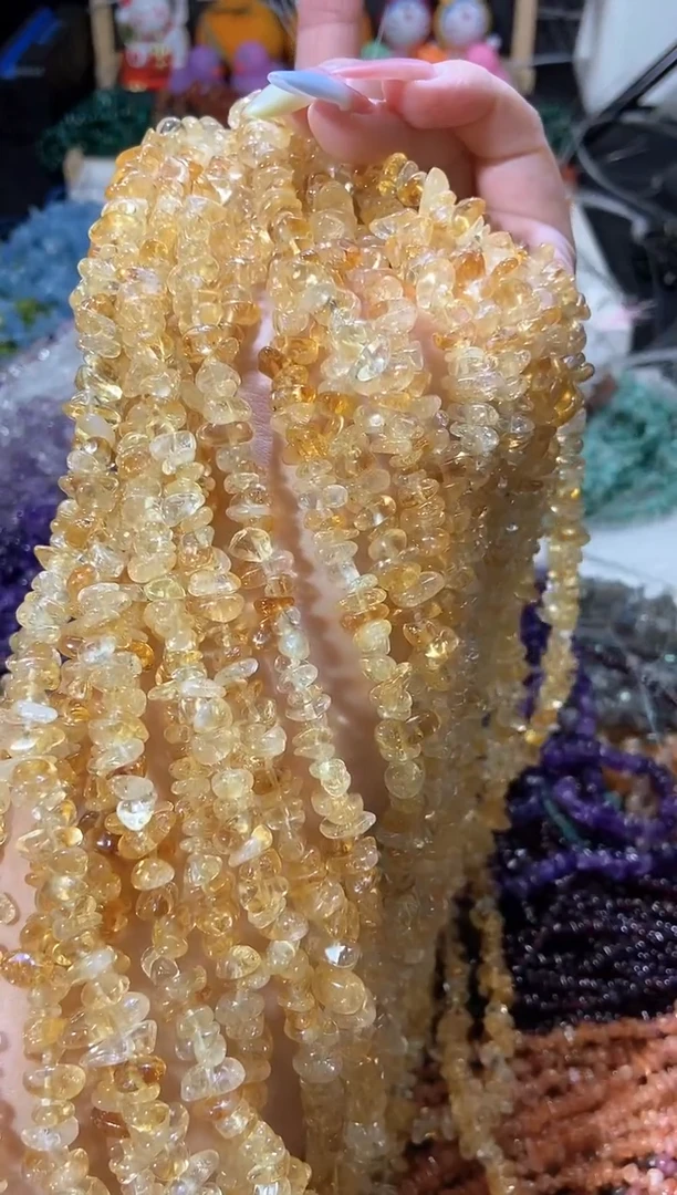 水晶珠宝半成品未镶嵌黄水晶