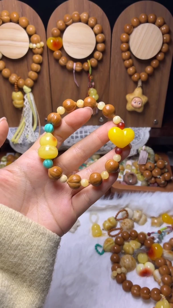 吊坠猴头核桃龙炎手串