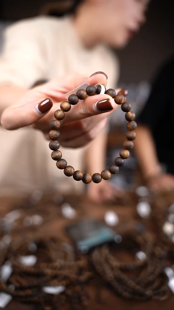 沉香手串【直播间福利】7mm圆珠单圈手串棋楠沉香手串