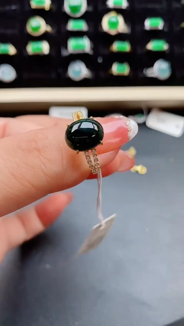 【闪购商品】翡翠戒指银S925镶嵌50850