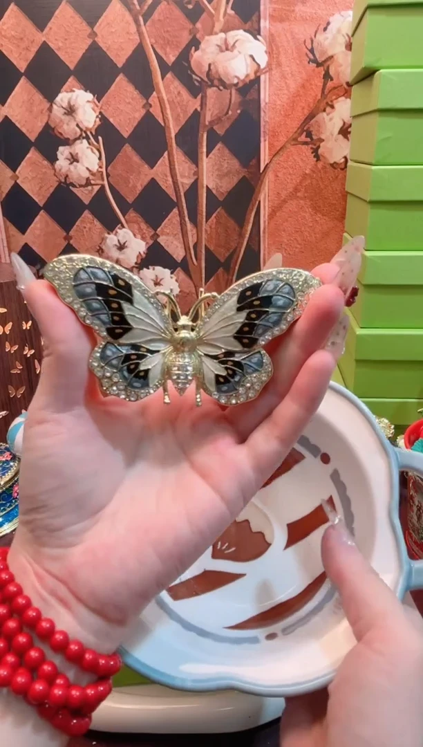 锌合金珐琅首饰盒默认微瑕拆盒不退～