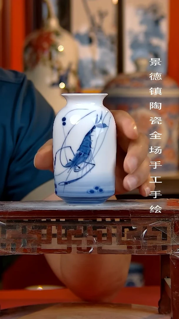 摆件景德镇陶瓷 手工手绘