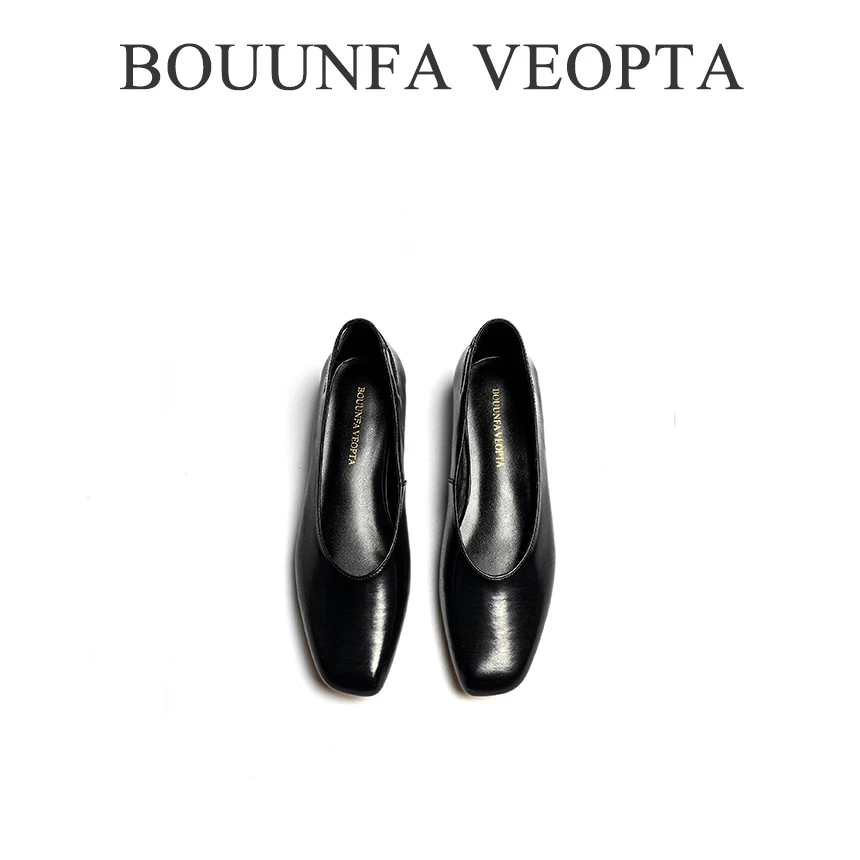 BOUUNFA VEOPTA【芯片】D26春季爆款钢琴烤漆底玛丽珍真皮时尚女鞋