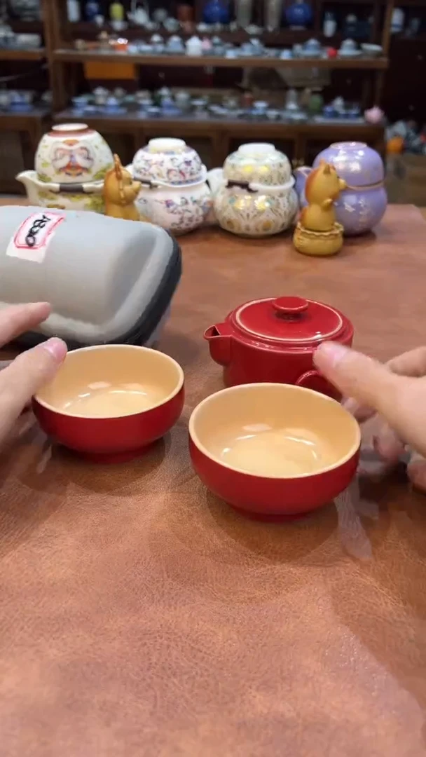 真的很便宜会开片的旅行茶具