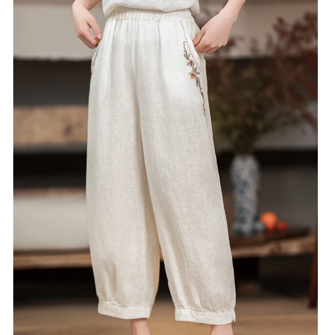 休闲纯色清新百搭宽松简约风显瘦垂感裤子2512-1 腰70臀114长86