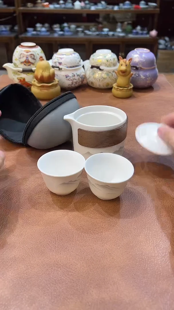 真的很便宜会开片的旅行茶具