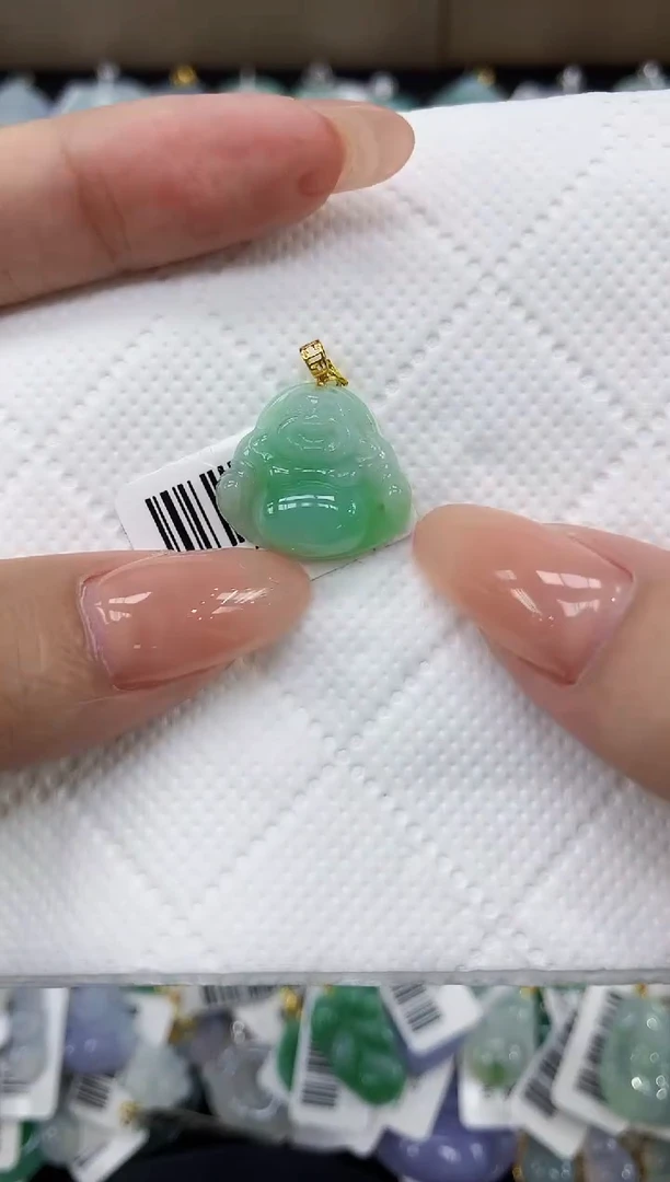 颈饰18K金镶嵌翡翠11111111111