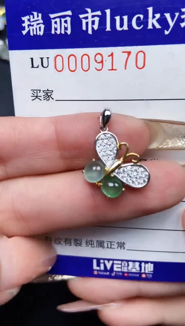 【闪购商品】翡翠颈饰银S925镶嵌9170