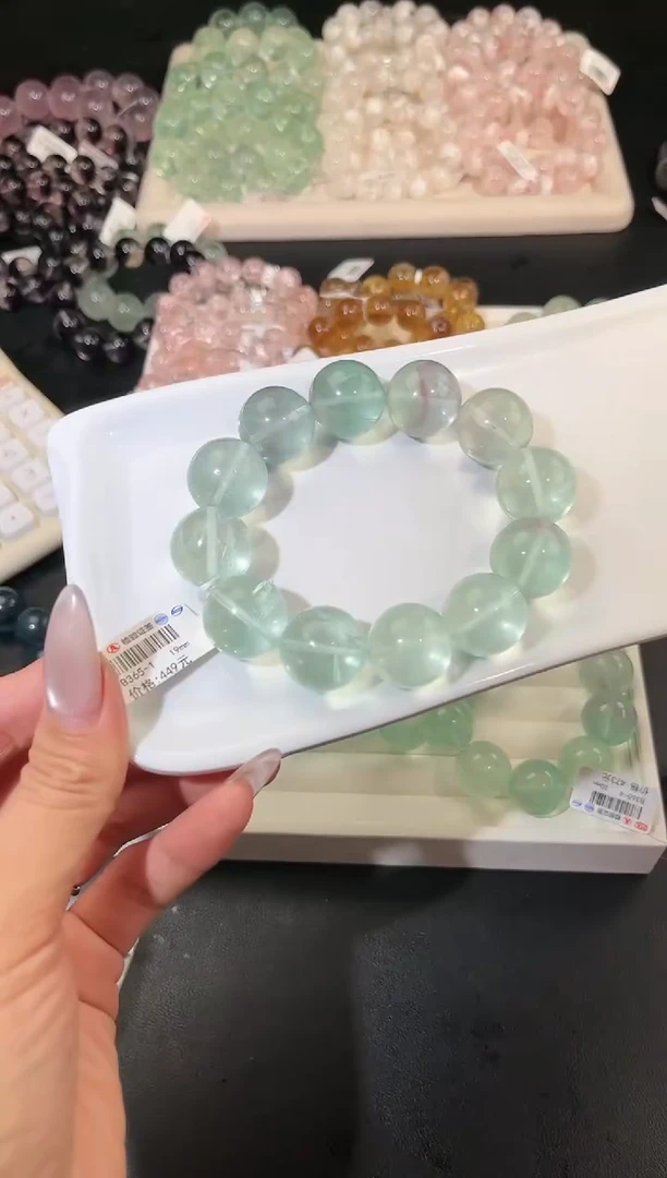 手链未镶嵌萤石多样性发一Q21薄荷曼波19mm