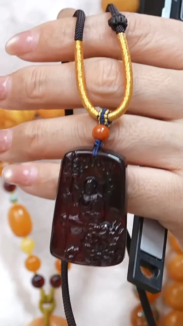 琥珀颈饰未镶嵌8374天然蜜蜡珠宝奇石全部保真