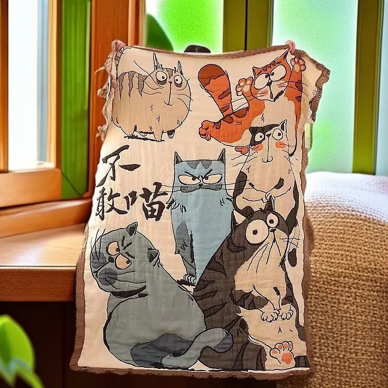 【不敢喵】十层云朵泡芙被四季通用机洗柔软卡通