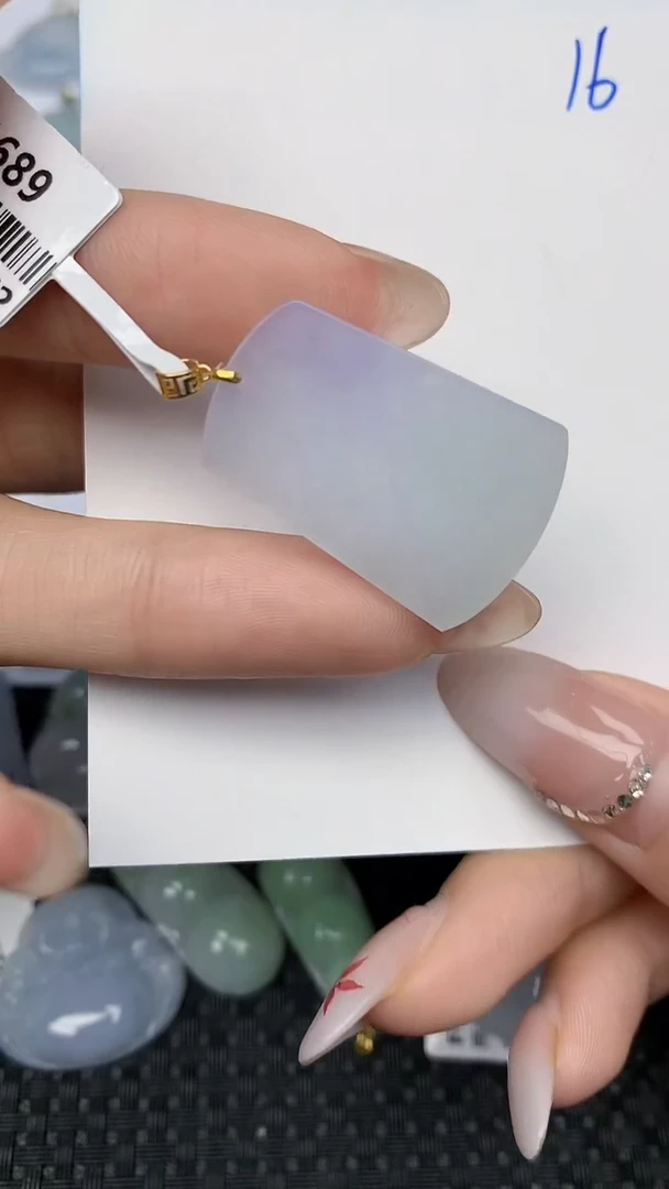 【闪购商品】翡翠颈饰18K金镶嵌天然翡翠A货