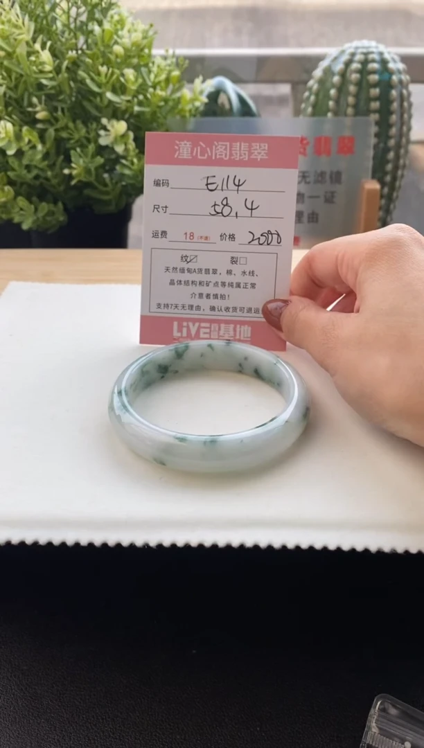 未镶嵌手镯翡翠58.8圈口 编码 e144