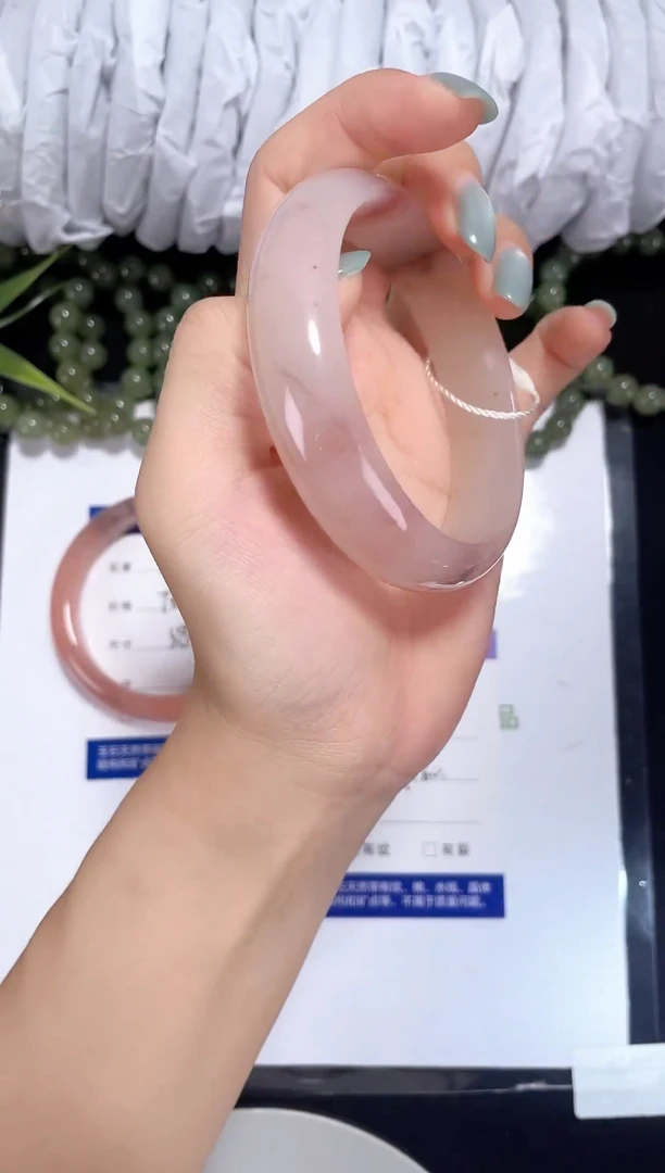 未镶嵌金丝玉石英质玉025 桃花酿 59-60