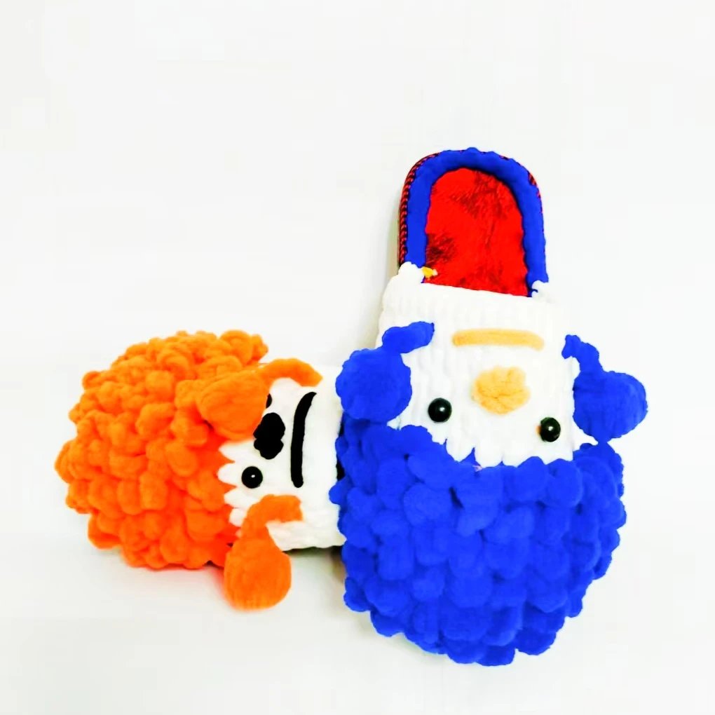 网红丑丑棉拖鞋 情侣棉拖鞋 居家拖鞋  纯手工钩织 保暖 时尚大气