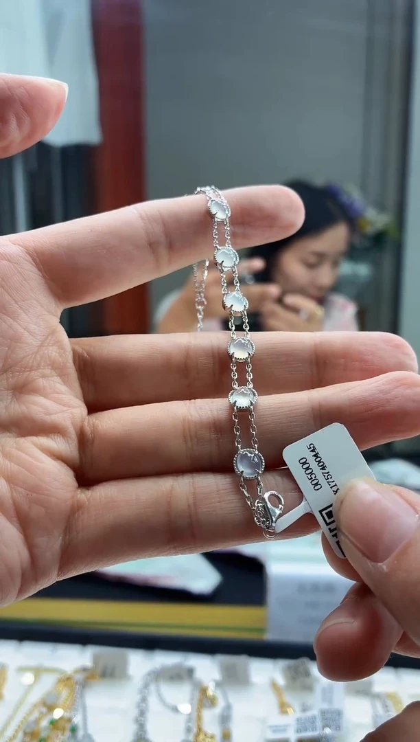 银S925镶嵌手链翡翠1111111