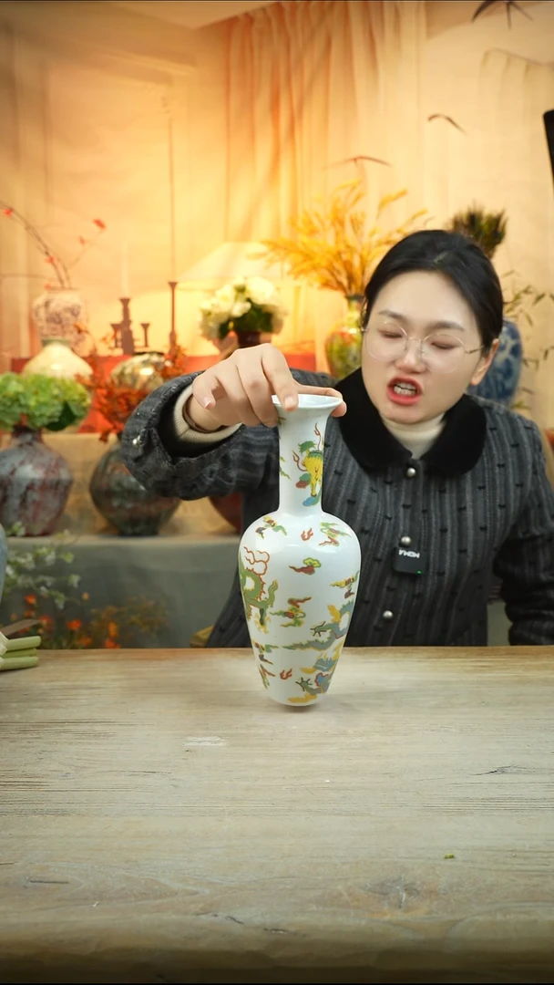 高27 口6.5 陶瓷花瓶