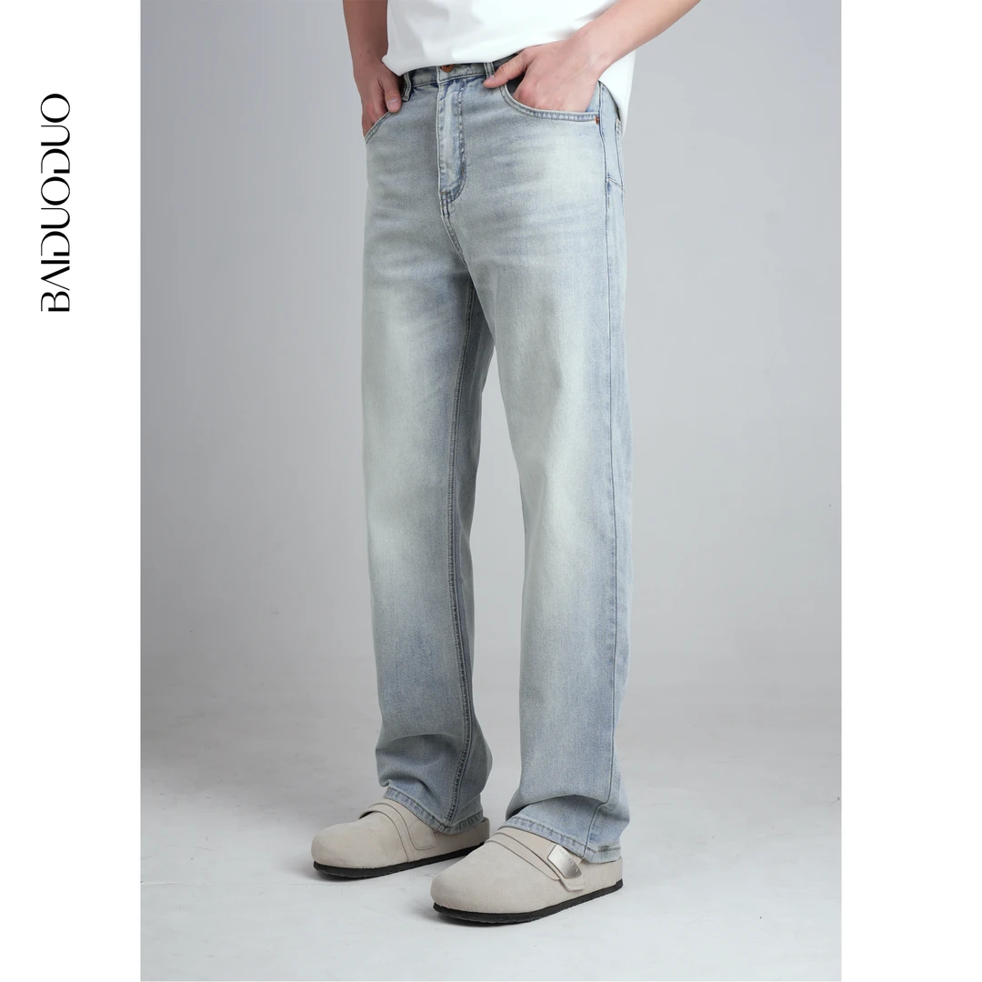 【白多多】「夏季定制汉麻」薄款莱赛尔直筒牛仔裤男舒适百搭高级感