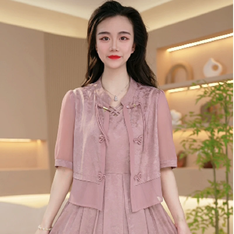 时尚休闲简约大气修身显瘦连衣裙两件套M-4XL