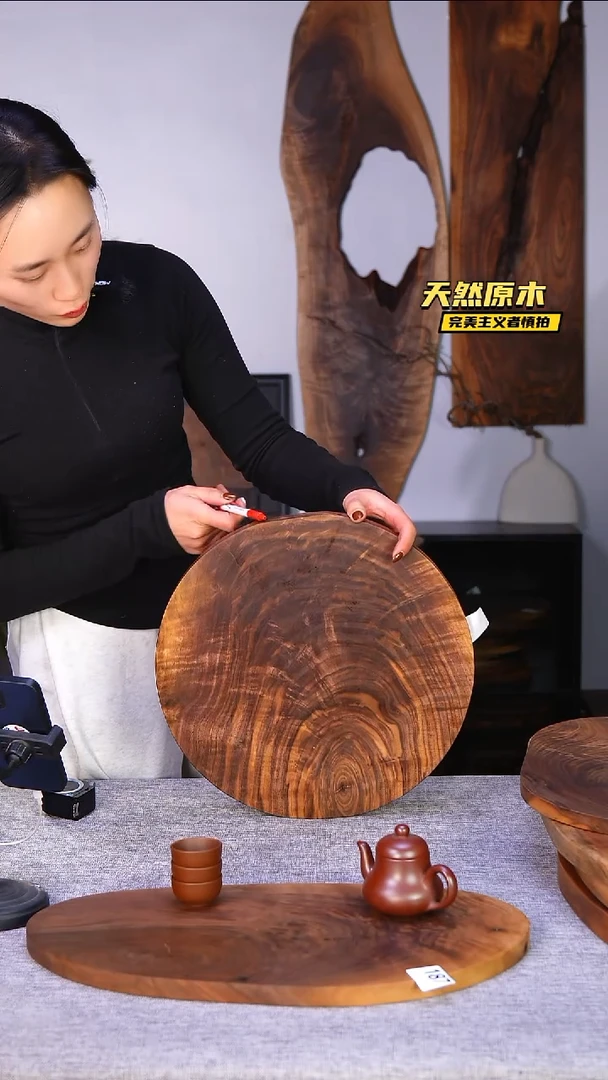 木北美黑胡桃原木.干裂疤结不属于商品质量问题完美主义者慎拍