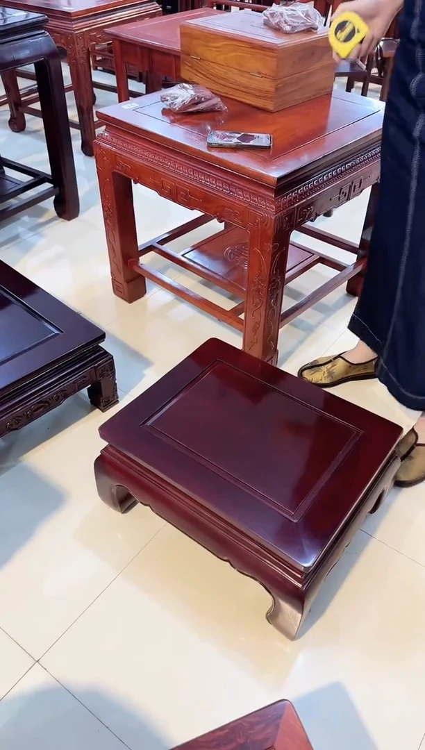 微瑕  非洲酸枝脚踏炕几