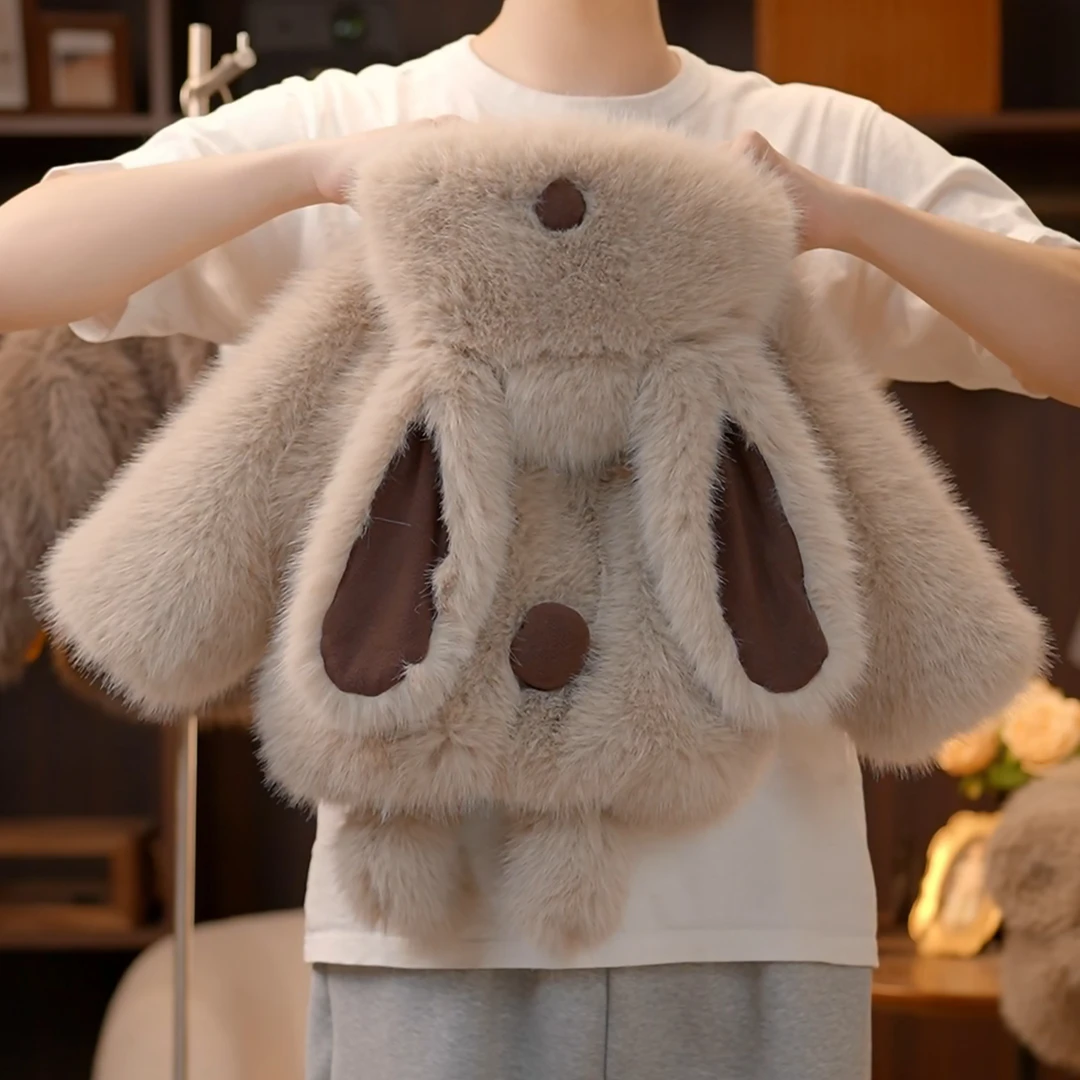 【灰兔兔】2024冬季新款男女宝同款毛绒外套加厚保暖儿童