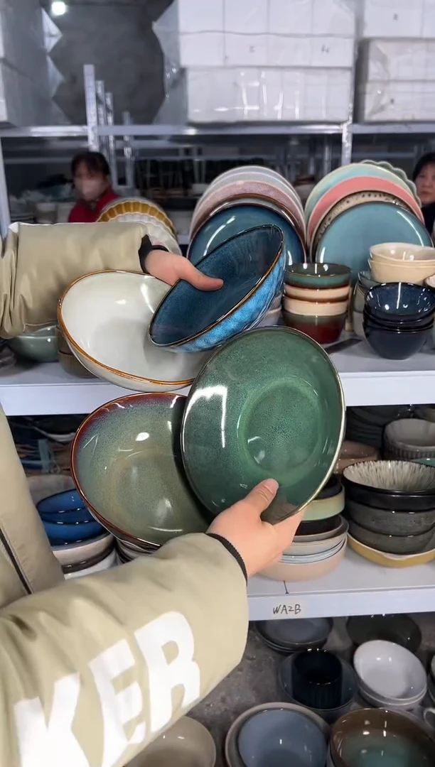 陶瓷外贸尾货瑕疵满20包邮X4 菜碗组合