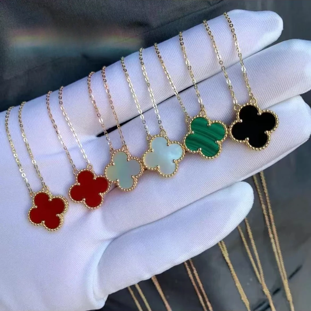 #粉色专享# 003 四草迷你单花项链轻奢气质满钻百搭