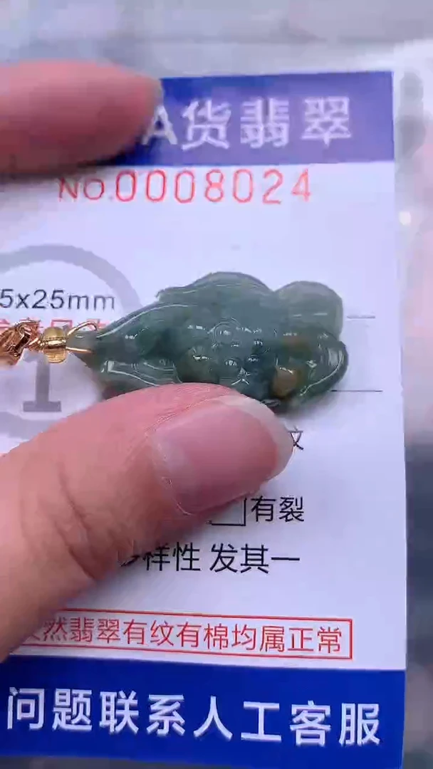 翡翠未镶嵌吊坠(不含链)1