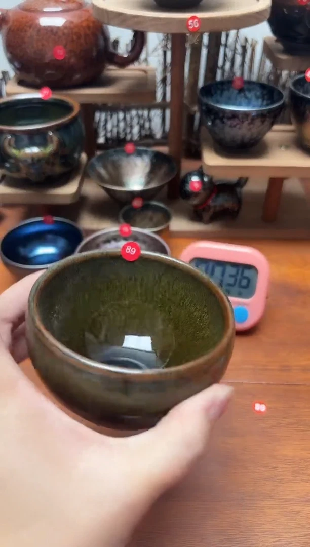 茶盏海*蓝89号建盏工匠茶器