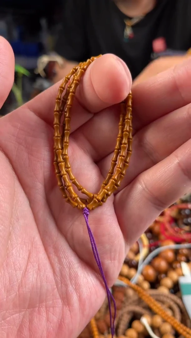 橄榄核手串王胖子文玩工作室竹节108