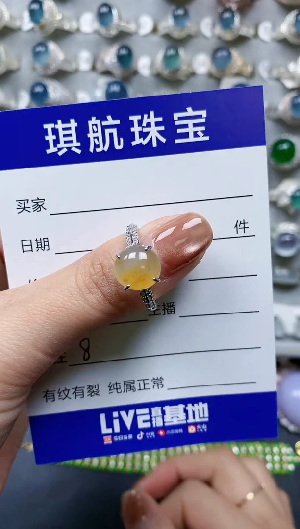 【闪购商品】翡翠戒指银S925镶嵌0008