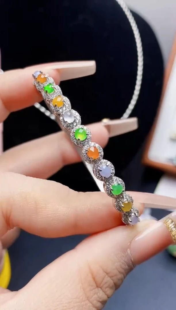 银S925镶嵌戒指翡翠0666