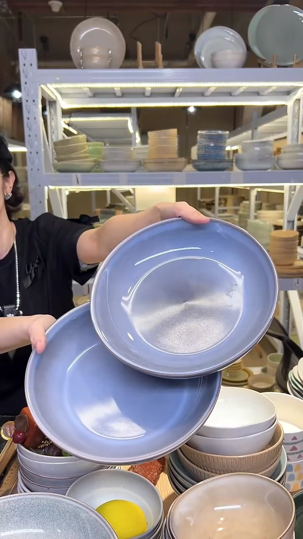瓷182外贸尾货高温釉下彩陶瓷餐具默认微瑕