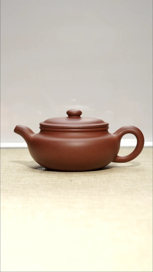 茶壶底槽青扁腹200毫升瑕疵壶