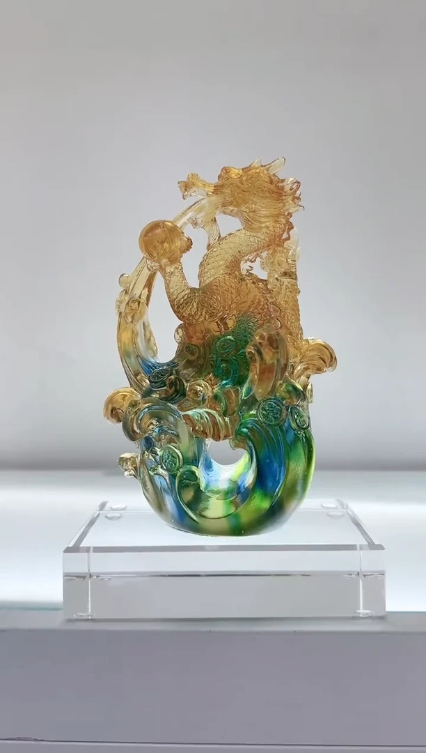 【闪购商品】茶宠古法琉璃风生水起龙
