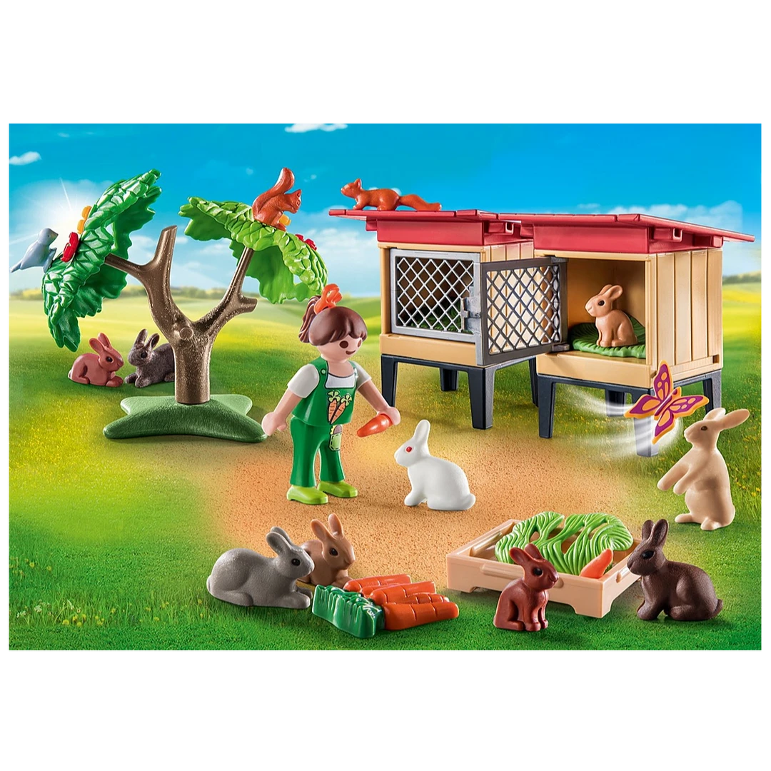 playmobil摩比世界71252兔笼