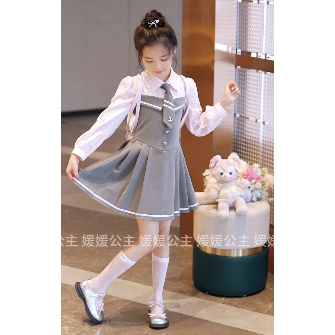 媛媛公主【甜心学姐】2025秋季新品女童气质学院风连衣裙15339Y262