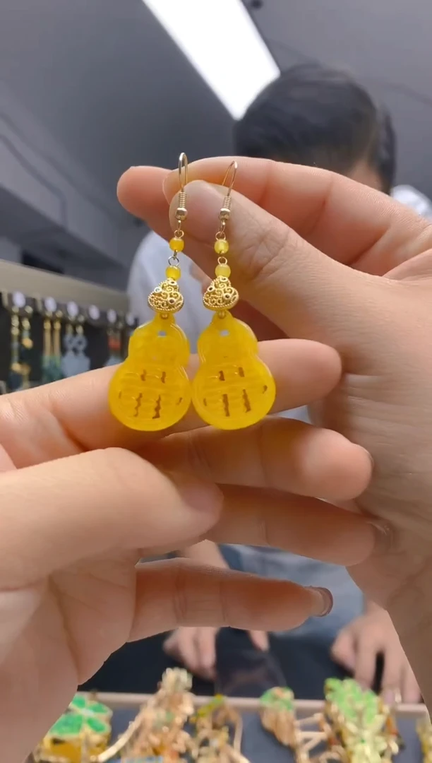 【闪购商品】翡翠耳饰合金476翡翠耳钩