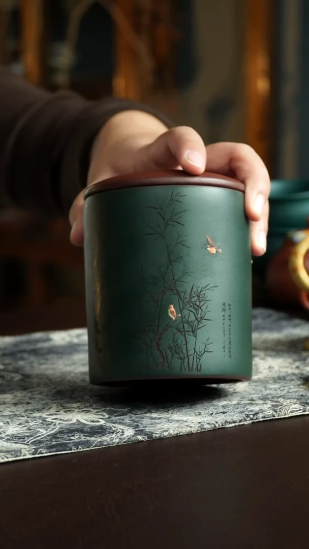茶杯紫砂16号 孤品炸价茶叶罐宜兴紫砂原矿作品
