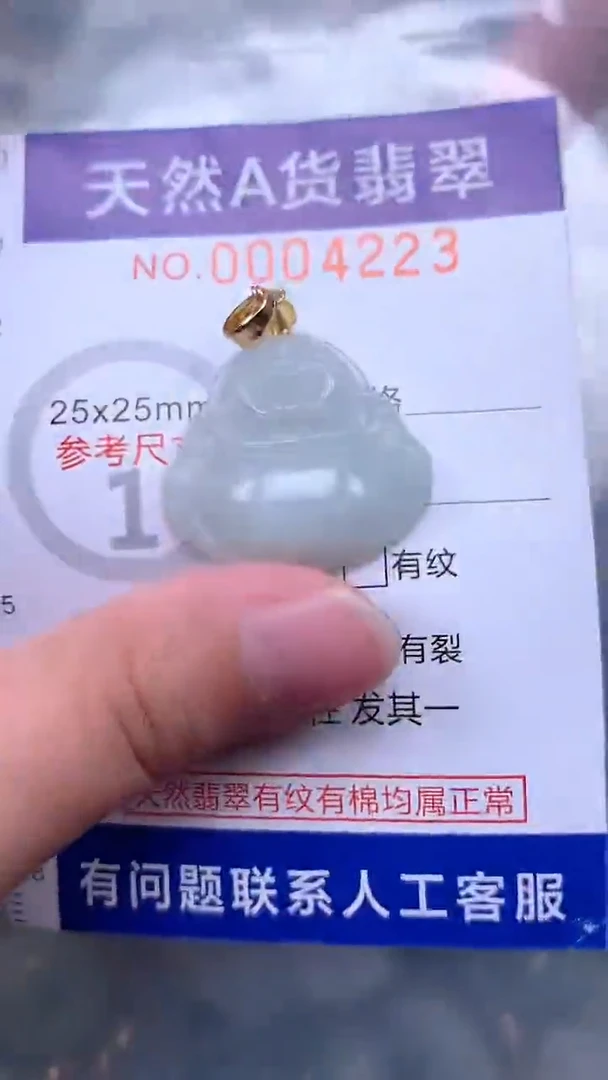 翡翠未镶嵌吊坠(不含链)1