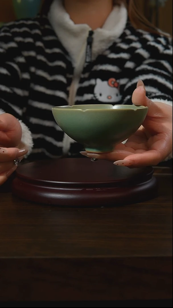 杯子瓷逐*者汝州原产地原矿仿古老釉q
