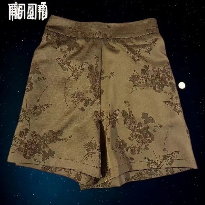 00-2时尚气质高腰夏季通勤简约显瘦五分裤休闲短裤