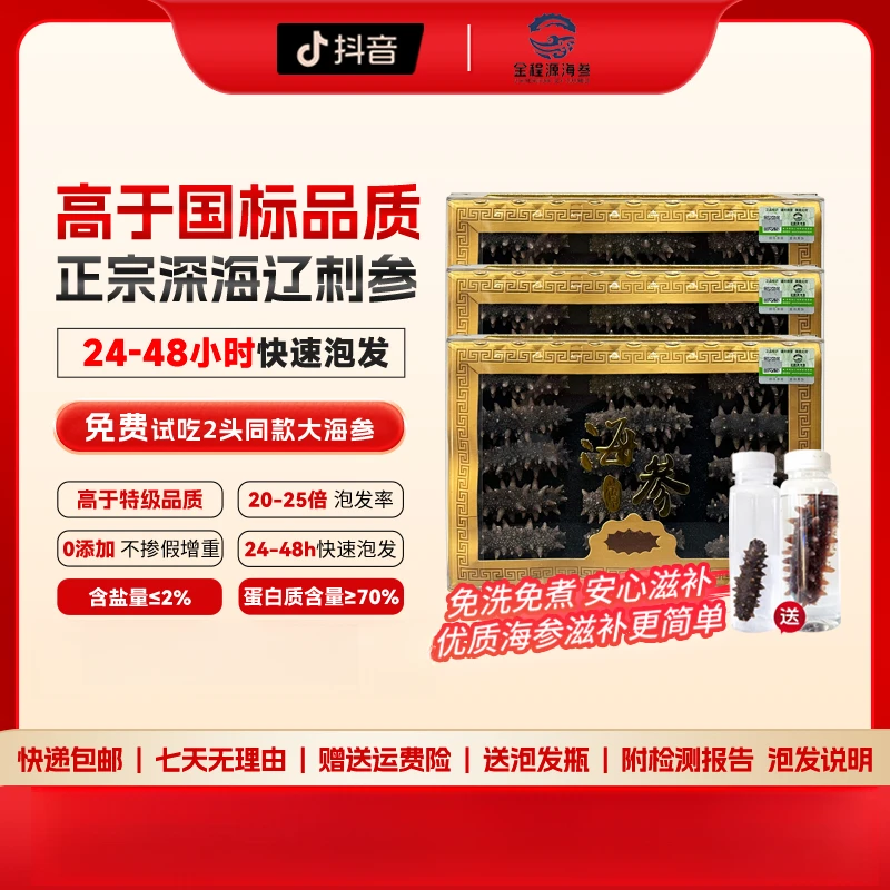 【年终福利】正宗大连参无添加滋补干海参秋参到手 62 支
