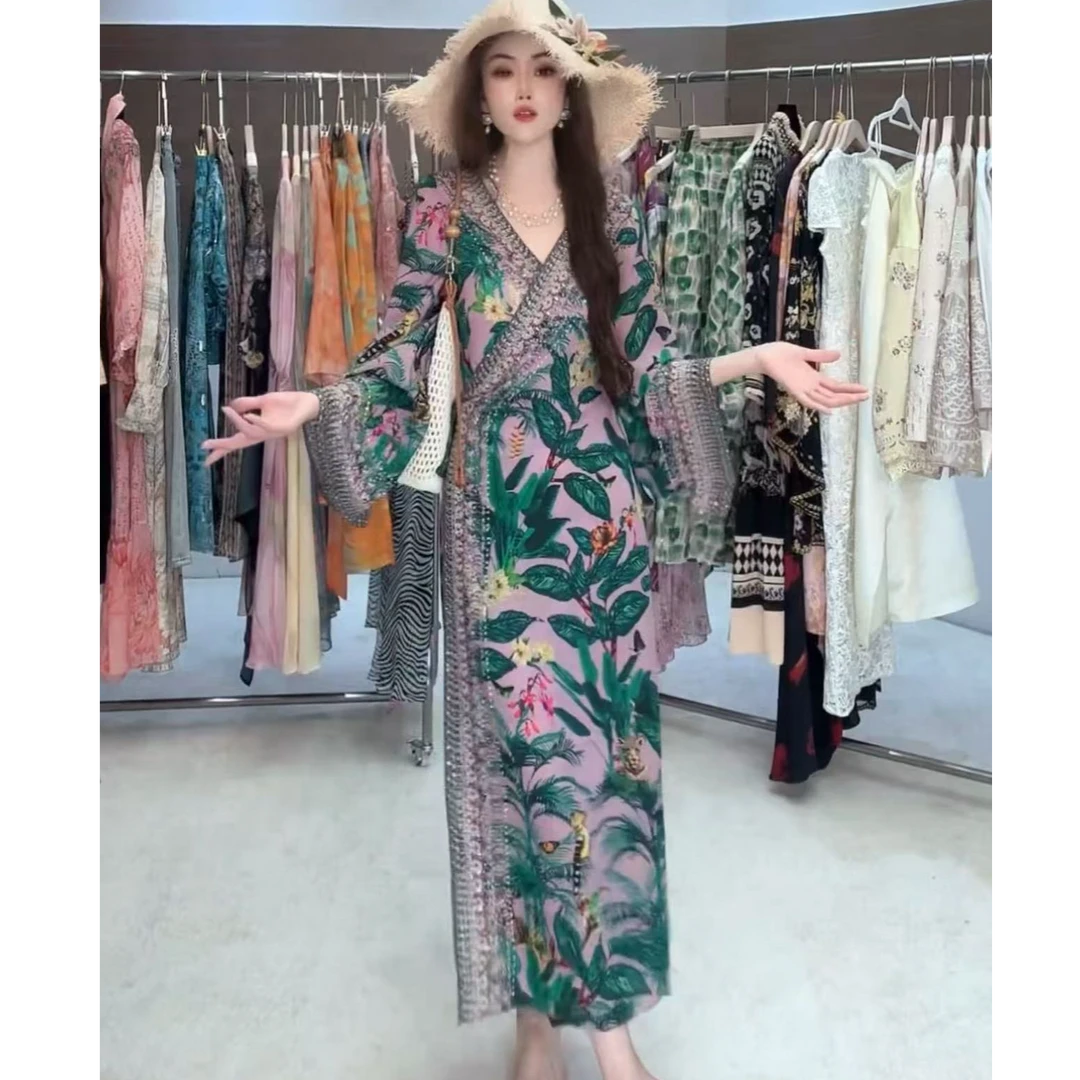 【老板娘衣橱】气质重磅真丝温柔风真丝收腰显瘦连衣裙37151807