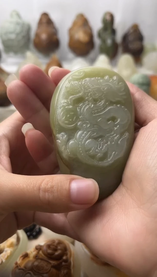 石材古青石棉纹正常不退换盘龙微瑕