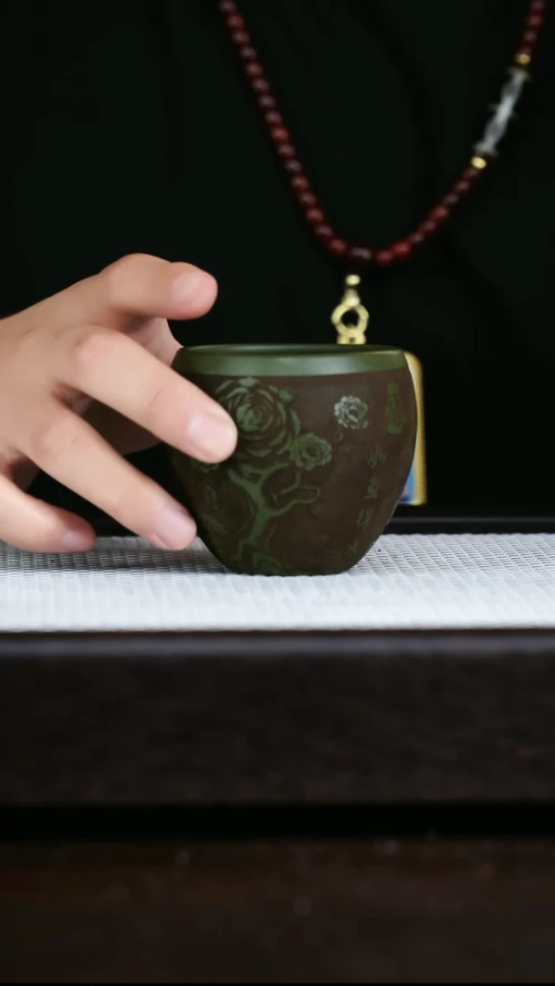 茶壶紫砂绿泥龙蛋杯