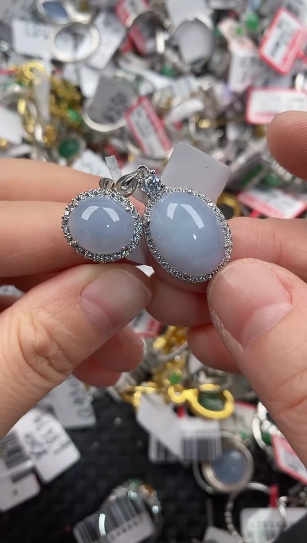 银S925镶嵌戒指翡翠2222----7