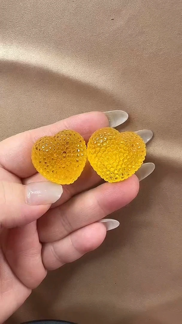 琥珀颈饰未镶嵌耳环