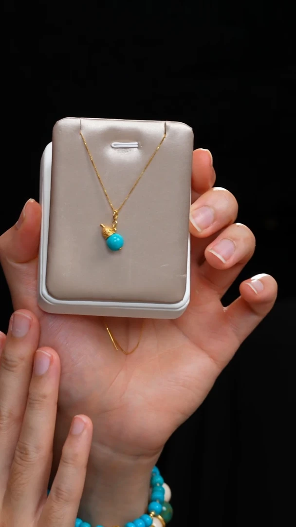 银S925镶嵌绿松石颈饰多样性发货